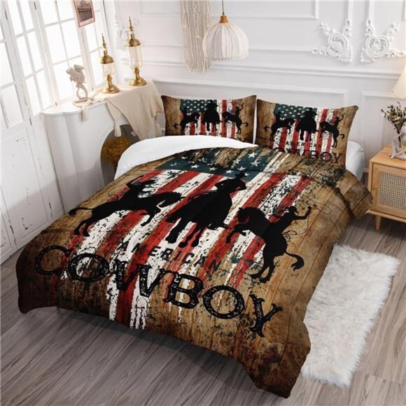 TWIN Western Cowboy Comforter Set Bedding Set with 1 Comforter - Picture 3 of 5